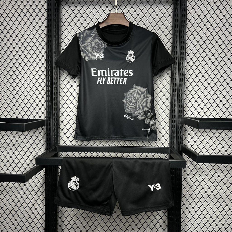 REAL MADRID Y-3 BLACK 24/25 CHILDREN'S SET - MMS SPORTS